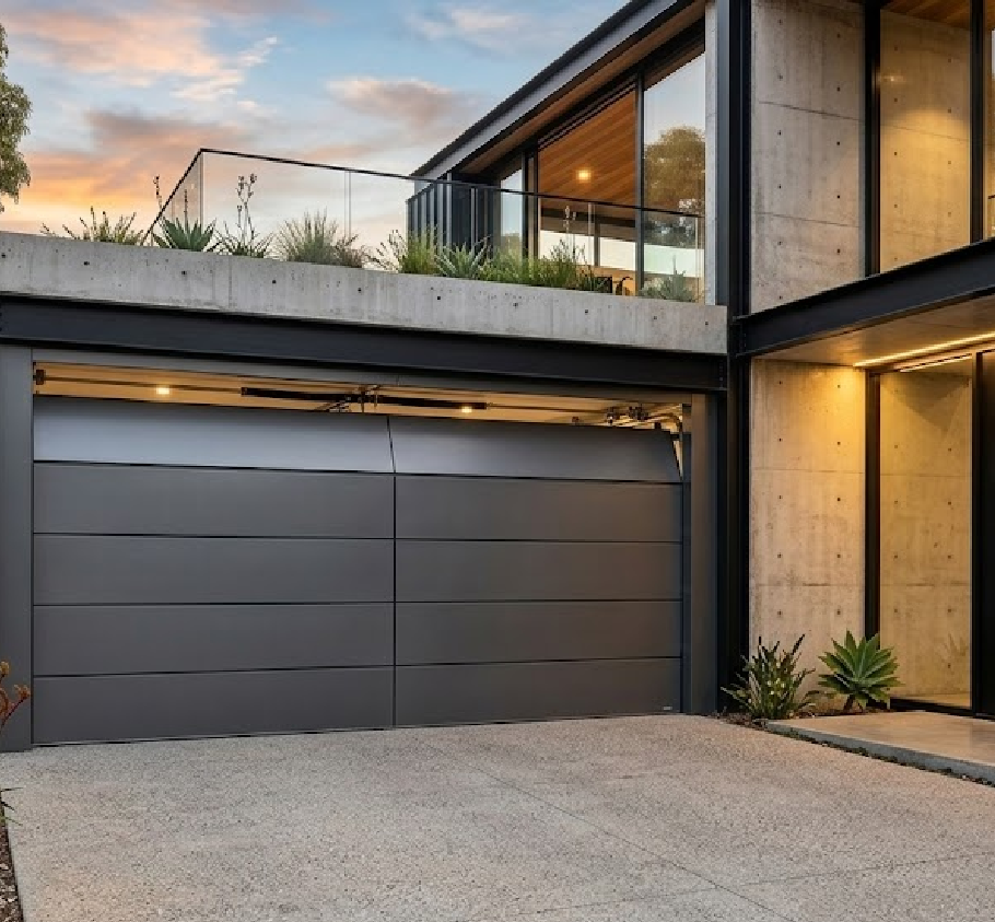 Automated panel lift garage door